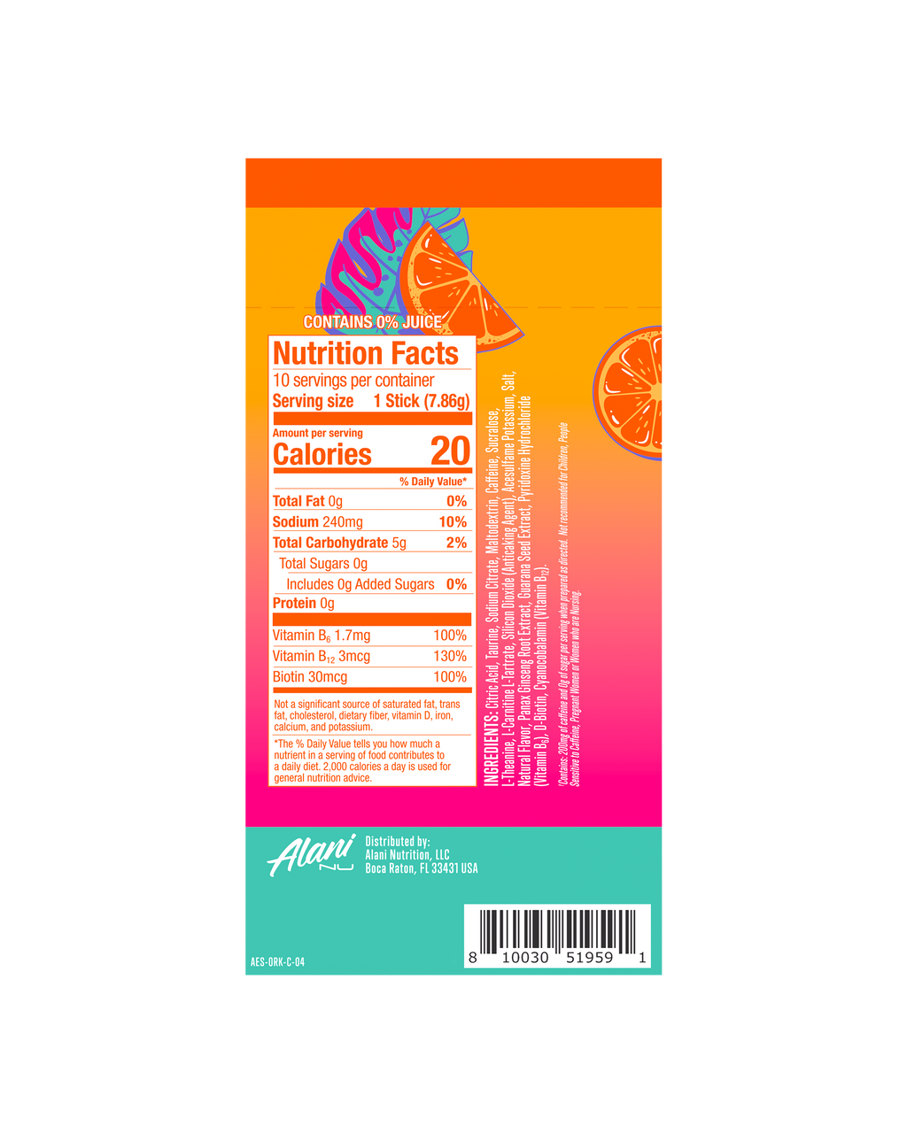 Energy Sticks - Orange Kiss