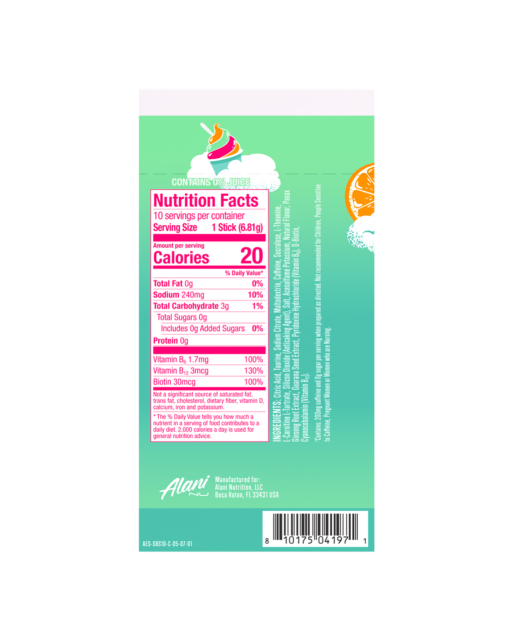Energy Sticks - Sherbet Swirl